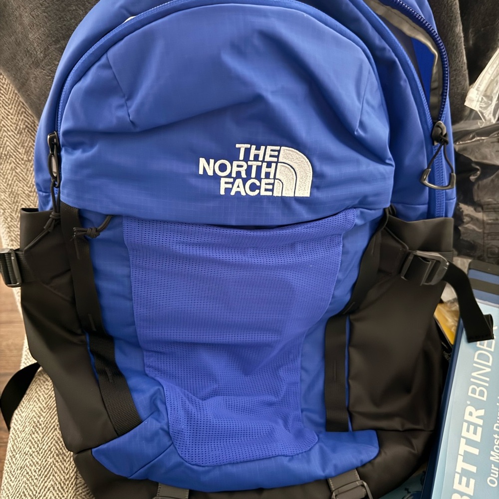 The North Face Royal Blue and Black Backpack